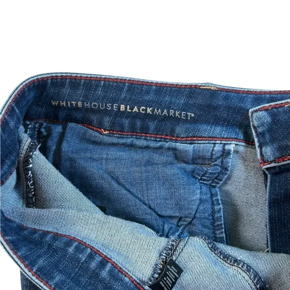 White House Black Market Women's Blue Boot Cut Jeans Sz 8 mid rise “The Boot” - Picture 9 of 9